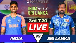 India vs Sri Lanka Live 3rd T20 Match  IND vs SL Live Match Today  Live Cricket Match Commentary [upl. by Malia]