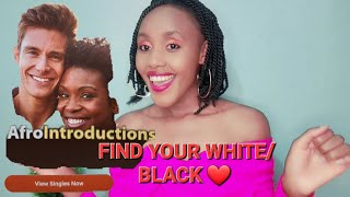 HOW TO USE AFROINTRODUCTIONS APP TO FIND A WHITE MAN DATE OUTSIDE YOUR RACE afrointroductions [upl. by Ahsiela]