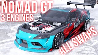 NOMAD GT Supra A90 All Engines Swaps  Custom Setups  CarX Drift Racing 2 [upl. by Ellekcim]