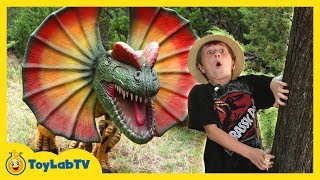 Giant Dinosaur Encounter amp Jurassic Adventure with Kids Ride on ATV [upl. by Notsahc]