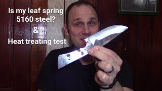 Bladesmithing 4 Leaf Spring heat treating and test break [upl. by Valeria]