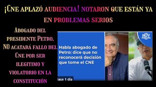 CNE NO PUDO AVANZAR ABOGADO DEL PRESIDENTE NO ACATARA FALLO POR ILEGITIMO Y VIOLATORIO EN LA CNP91 [upl. by Yenffad]