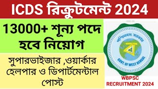 ICDS RECRUITMENT 2024  ICDS RECRUITMENT NEWS UPDATE TODAY  ICDS SUPERVISOR RECRUITMENT 2024 [upl. by Elohcim]