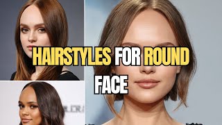 HAIRSTYLES for round FACE and BIG FOREHEAD  BEST HAIRSTYLES FOR WOMEN whit round FACE 2024 [upl. by Tapes]