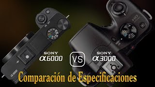 Sony A6000 vs Sony A3000 Una Comparación de Especificaciones [upl. by Babby]