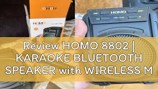 Review HOMO 8802  KARAOKE BLUETOOTH SPEAKER with WIRELESS MIC [upl. by Aneeres91]