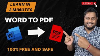 How to Convert Word to PDF  Word to pdf kaise convert karen [upl. by Dibbrun245]