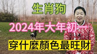 生肖屬相狗！屬狗人在2024年大年初一穿什麼顏色衣服最旺財！本期視頻講述生肖屬狗人的2024年以及財運運勢！運勢 風水 2024 顏色 [upl. by Iznyl918]