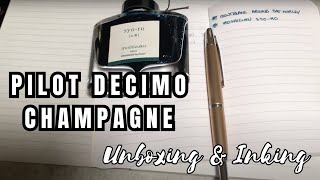 Pilot Decimo Fountain Pen Unboxing and Ink Filling with Iroshizuku Syoro Unintentional ASMR [upl. by Ackler]