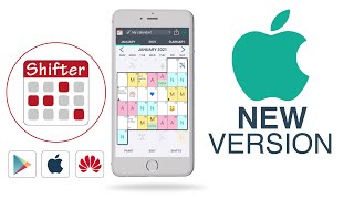 SHIFTER CALENDAR APP  New iOS Version 🍏 [upl. by Cally]