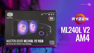 HOW TO Cooler Master ML240L V2 RGB AM4 amp AM5 Install Guide [upl. by Ierbua946]