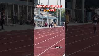 200 meter U18 final 2190 trending cricket 100m olympicsport love 100ms highjump discusthrow [upl. by Eelnayr269]