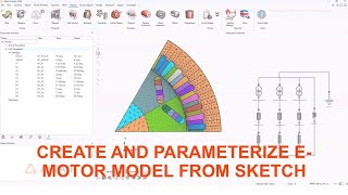 Create and Parameterize EMotor Model from Sketch in Altair SimLab [upl. by Araem630]