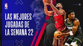 Estas son las mejores jugadas de la Semana 22 en la NBA Exceso de calidad en este video [upl. by Ellehcor]