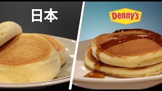 DENNYS PANCAKES VS JAPANESE PANCAKES [upl. by Finlay]