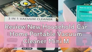 Review New Household Car Home Portable Vacuum Cleaner Mini Mute Wireless Handheld Cleaning Accessor [upl. by Gun]