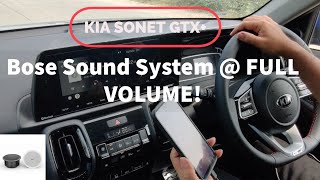 KIA Sonet Bose 7Speaker System SOUND TEST at Full Volume [upl. by Grounds]