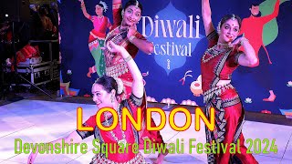 London Devonshire Square Diwali Festival 2024 in the Square Mile  Odissi [upl. by Eelarat]