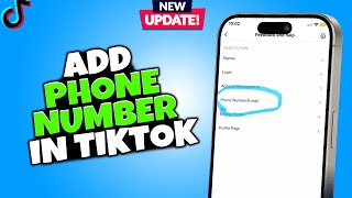 How To Add Phone Number In TikTok Android amp iOS [upl. by Kaufmann]