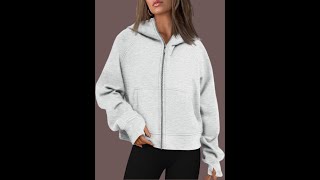 AUTOMET Womens Zip Up Hoodies Fleece Jackets Oversized Sweatshirts Fall Fashion Outfits 2024 Sweater [upl. by Zehcnas413]