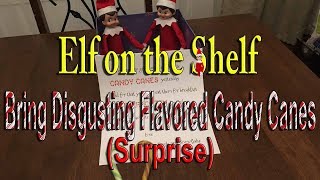 Elf on the Shelf  Bring Disgusting Flavored Candy Canes Surprise [upl. by Mcafee316]