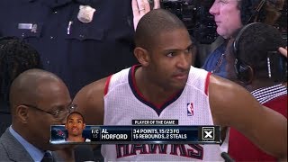 Al Horford Full Highlights vs Wizards 20131213  34 Pts 15 Reb GameWinner [upl. by Fagen]