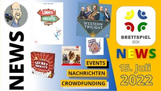 Brettspiel News der Brettspielbox  Nachrichten aus der Brettspielwelt 15 Juli 2022 [upl. by Ayhtak]