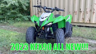 ALL NEW 2023 KAWASAKI KFX 90 EVERYTHING YOU NEED TO KNOW [upl. by Bremer234]