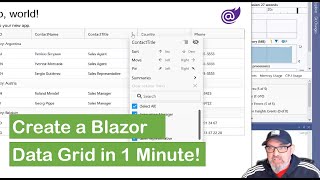 Create a Blazor Data Grid in Less Than 1 Minute [upl. by Retxed]