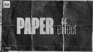 Paper Effect No Plugins Used  After Effects Tutorial [upl. by Airda]