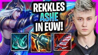 REKKLES IS A GOD WITH ASHE IN EUW SERVER  T1 Rekkles Plays Ashe ADC vs Jhin Season 2024 [upl. by Dnalra]