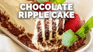 The Easiest Chocolate Ripple Cake 10 Mins Prep [upl. by Yllatan409]