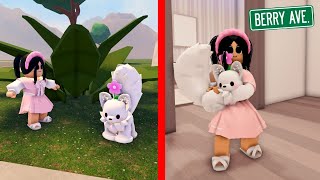 MI HIJA GÉNESIS ADOPTA UNA MASCOTA A ESCODNDIAS LA ESCONDE EN CASA BERRY AVENUE ROBLOX [upl. by Erminna]