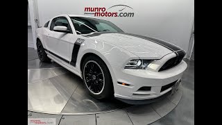 2013 Boss 302 Mustang Coupe 50L 444hp 6 Speed Manual in Performance White on Black only 20k kms [upl. by Aicnelev13]