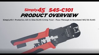 Simply45 S45C101 RJ45 PROSeries AllInOne Crimp Tool [upl. by Genesia608]