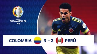 HIGHLIGHTS COLOMBIA 3  2 PERÚ  COPA AMÉRICA 2021  090721 [upl. by Eittel]