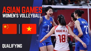 Womens Volleyball Qualifying China vs Vietnam  Hangzhou Asian Games [upl. by Nottarts267]