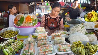 Fish Noodle Soup Spring Rolls Snacks amp More  Cambodian Routine Food amp Lifestyle [upl. by Ettigdirb997]