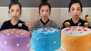 ASMR CREAMY CAKE MUKBANG  KWAI EATING SHOW  CHINESE DESSERT [upl. by Enineg]