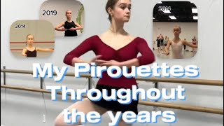 11 YEARS OF PIROUETTES😱 ballerina pointe pirouette balletdancer [upl. by Acinok]