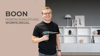 Regal bauen – Montageanleitung für BOON Würfelregal  Tutorial Wie montiere ich das Bücherregal [upl. by Plato]