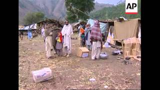 Aid distribution in devastated area near Balakot [upl. by Ahsiel]