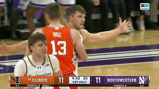 Northwestern vs Illinois  Men Basketball Dec 52024 [upl. by Dosi]