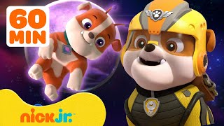 Rubble Finds His Alien Double amp Goes on Rescues w PAW Patrol  1 Hour Compilation  Rubble amp Crew [upl. by Lindbom]