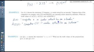 Section 14 PART 1 Predicates and Propositional Functions [upl. by Llenrep]