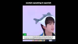 Seokjin speaking in spanish 😂btsjunshort viral [upl. by Akinaj]