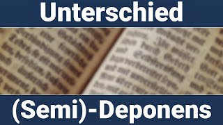 Unterschied von Deponentien und Semideponentien erklärt [upl. by Boylan]