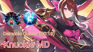 Toram Online  Knuckle MD vs Demonic Quasar（0019） Magic Blade Union Sword [upl. by Adnilre]