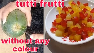 Tutti frutti recipe  how to make Tutti frutti at home 🏡 tutti frutti from papaya । [upl. by Acceb]