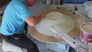 Bill Powell throws and trims an 80 cm Stoneware Platter [upl. by Ademordna]